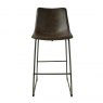 Calvi Stool In Chestnut Faux Leather