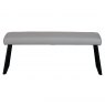 Lauren Concrete-Effect Top Set: 135cm Dining Table, Corner Bench (Left) and Low Bench