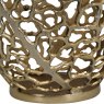 Coral Aluminium Barrel Vase in a Gold Finish