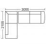 Grand Two Seater Corner with Terminal End LHF