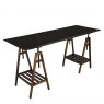 Asscher Black Granite Console Desk