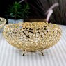 Small Gold Finish Coral Basket