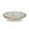 Medium Gold Finish Coral Basket Bowl with Glass Insert