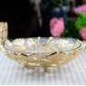 Medium Gold Finish Gingko Leaf Sculpture Bowl with Glass Insert