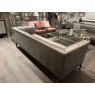 Belgravia Three Seater Sofa In Grey Velvet Fabric