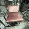 Caverly Club Chair In Rose Velvet Fabric