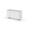 Milano Three Door Ceramic-Top Sideboard in Gloss White Lacquer