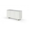 Milano Three Door Ceramic-Top Sideboard in Gloss White Lacquer