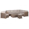 Salerno Aluminium & Synthetic Resin Rattan Garden Corner Group Set (Excludes Coffee Table)