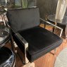 Caverly Club Chair In Black Velvet Fabric