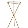 Glass Gold Cross Side Table
