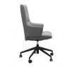 Stressless Stressless Mint High-Back Home Office Chair with Arms in Batick Wild Dove Leather & Matt Black