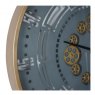 Brunel Industrial Round Wall Clock In Grey/Gold Finish