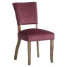 Paris Velvet Dining Chair in Burgundy