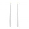 Deluxe Homeart LED Candles Dansk Shiny Real Flame™ LED Pair of Dinner Candles