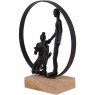 Libra Interiors Family Sculpture on Wooden Plinth