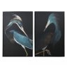 'Poised in Blue' Pair of Framed Canvas Pictures