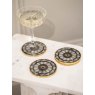 Libra Interiors Black Circular Design Set of 4 Coasters