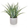 Artificial Aloe Plant In Light Grey Pot