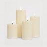 Deluxe Homeart LED Candles Dansk Cream Real Flame™ Set of 4 LED Wax Candles & Remote Control, in a Gift Box