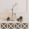 Small Silver Finish Standing Stag Ornament