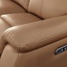 Power Motion Montego Power Reclining Three Seater Sofa In Tan Leather with Skai Back