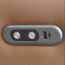 Power Motion Montego Power Reclining Three Seater Sofa In Tan Leather with Skai Back