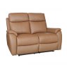 Power Motion Montego Power Reclining Two Seater Sofa In Tan Leather with Skai Back