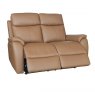 Power Motion Montego Power Reclining Two Seater Sofa In Tan Leather with Skai Back