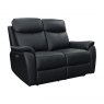 Power Motion Montego Power Reclining Two Seater Sofa In Black Leather with Skai Back