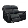 Power Motion Montego Power Reclining Two Seater Sofa In Black Leather with Skai Back