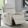 Power Motion Montego Power Reclining Armchair In Pewter Leather with Skai Back