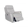 Power Motion Montego Power Reclining Armchair In Pewter Leather with Skai Back