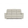 Power Motion Montego Power Reclining Three Seater Sofa In Pewter Leather with Skai Back
