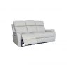 Power Motion Montego Power Reclining Three Seater Sofa In Pewter Leather with Skai Back