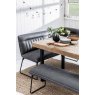 Cooper Corner Bench Right In Grey Faux Leather