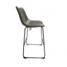 Calvi Stool In Forest Green Faux Leather