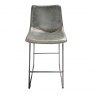 Calvi Stool In Forest Green Faux Leather