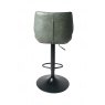 Alpha Gas-Lift Bar Stool In Forest Green Faux Leather
