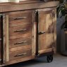 Hyatt Industrial Sideboard on Wheels