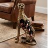 Gold Cheetah Five Bottle Wine Rack