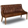 Stanbrook Three Seater Bench in Aniline Leather