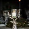 Mini Stag Head Hurricane Lantern