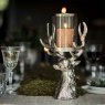 Stag Head Antler Hurricane Lantern