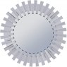 Berkeley Round Silver Faceted Mirror