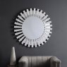 Berkeley Round Silver Faceted Mirror