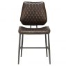 Dalton Dining Chair in Dark Brown Faux Leather