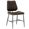 Dalton Dining Chair in Dark Brown Faux Leather