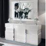 Manhattan Three Door Buffet in White Lacquer