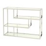 Linton Stainless Steel And Glass Small Modular Shelving Unit